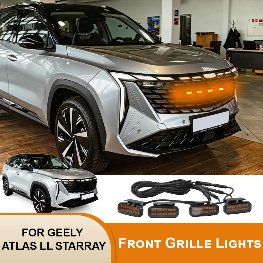吉利アトラス II スターレイ車のフロントグリルライト LED デイタイムランニングライトフロントフェイスグリルライト Boyue L アクセサリー