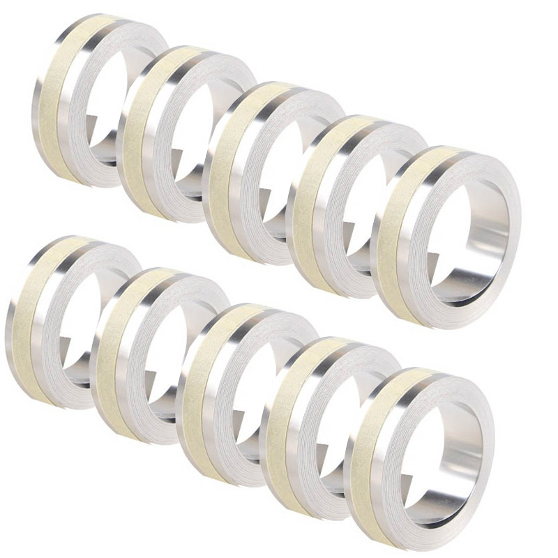10 ロール互換性 DYMO 32500 35800 31000 エンボスメタルテープ Dymo rhino M1011