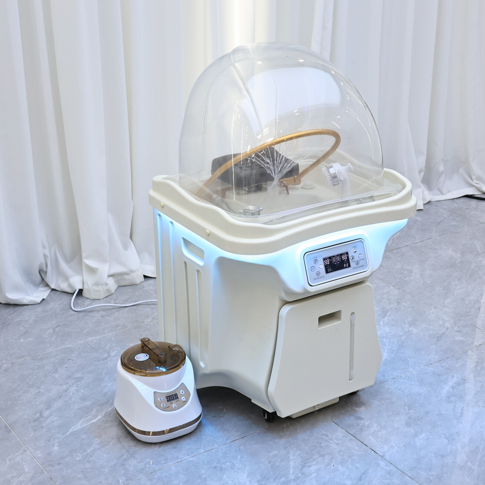 2026 便利なモビリティヘッド SPA シャンプー台、60L 貯水タンクと 30L 廃水タンク付き、米国から送料無料