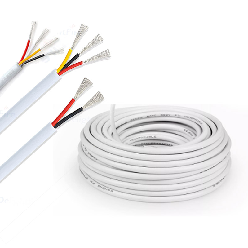 シースケーブル 2 3 4 コア 28/26/24/22/20/18/16/14AWG 電線柔軟な錫メッキ銅電子ワイヤー LED ストリップライト用