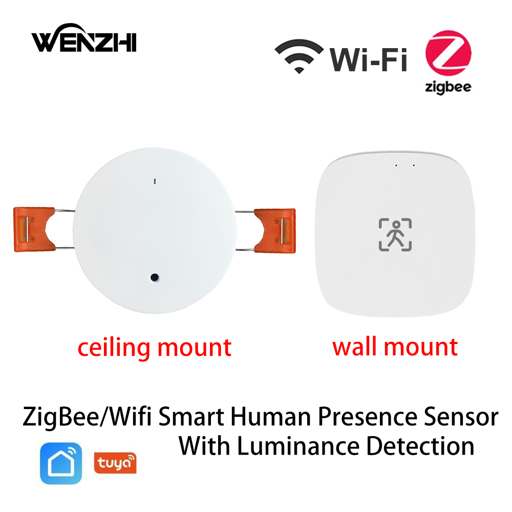 ZigBee Wifi MmWave 人間存在モーションセンサー輝度/距離検出 5/110/220V Tuya スマートライフホームオートメーション