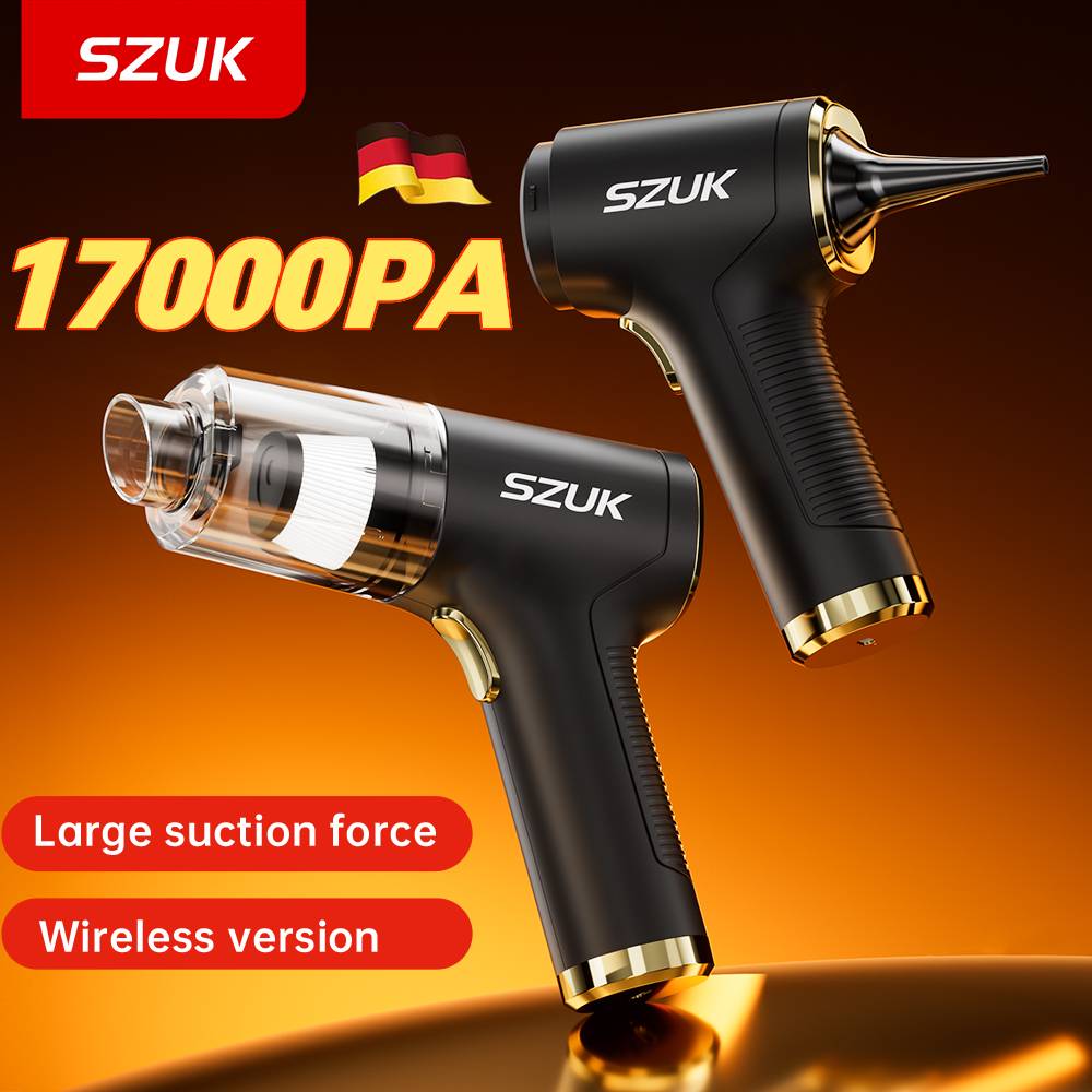 SZUK 新しいミニ車の掃除機強力な 17000PA 洗浄機強力な吸引ハンドヘルドポータブルワイヤレス掃除機車