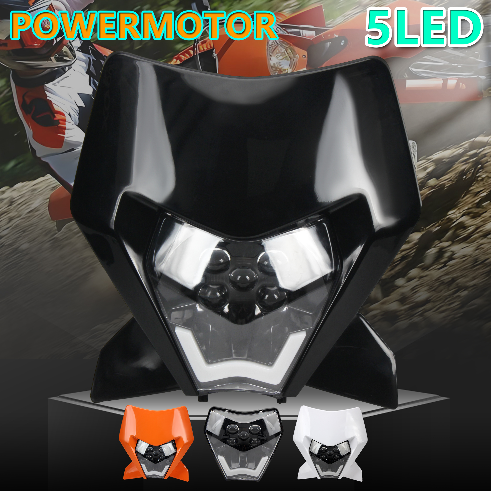オートバイ LED ヘッドライト 2024 KTM EXC SX MX 250 300 450 フェアリングモトクロスヘッドライトアクセサリースーパーモトエンデューロダートバイク