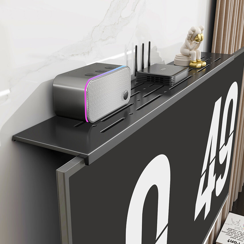 調節可能なコンピュータモニターラックテレビセットトップボックスホルダーシェルフモニタースクリーンブラケットルーターリモコンストレージオーガナイザーシェルフ