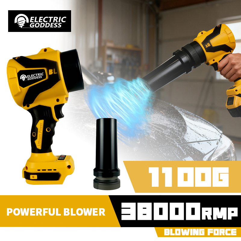 EDOG ブラシレス電動ターボブロワーロングチューブブロワージェットファン手持ち式落葉吹雪ツール Dewalt 20v バッテリーピン用