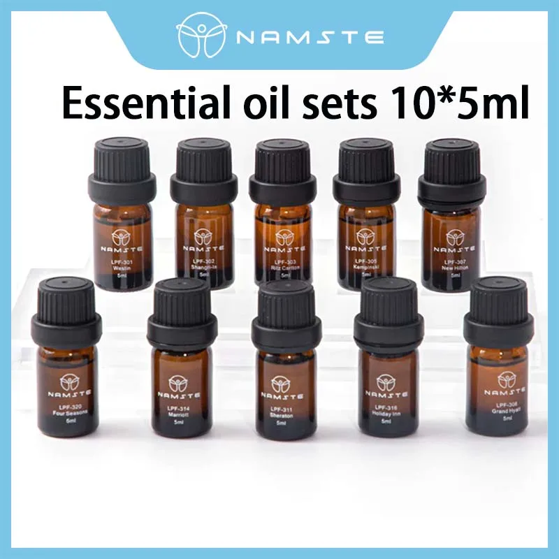 NAMSTE 5 ミリリットル × 10 ホテル香水エッセンシャルセットオイルサンプルセット 100% 純粋な家庭用電気アロマディフューザー機空気加湿器
