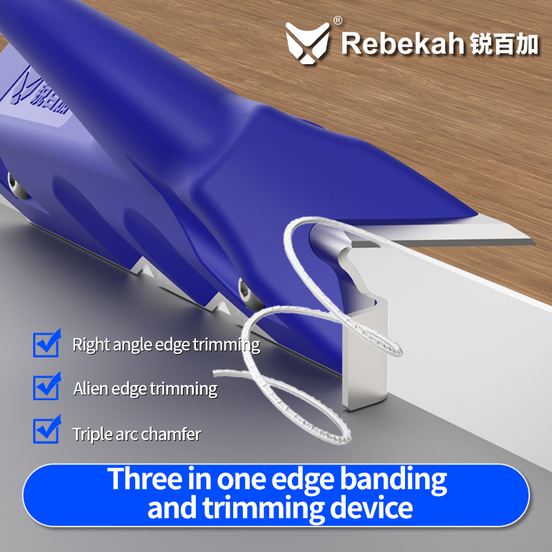 Rebekah 3-in-1 エッジバンディングトリマー木工面取りツール、直角