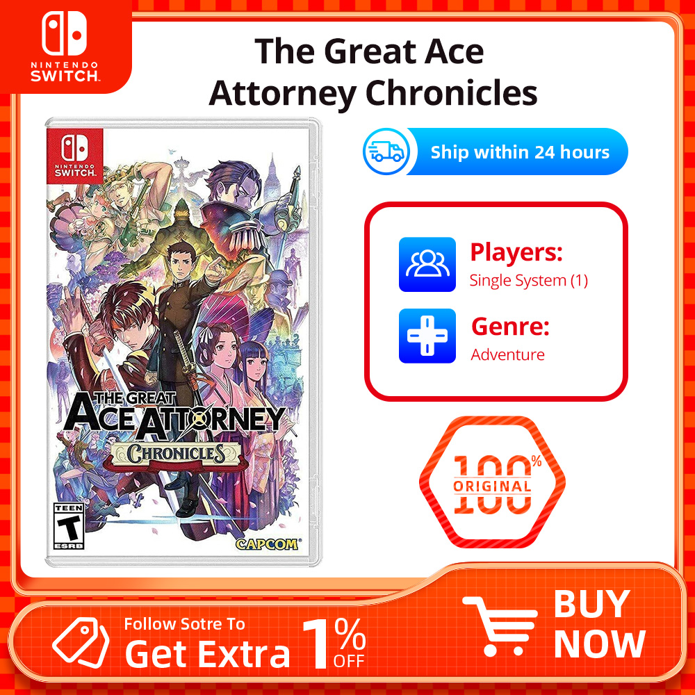 The Great Ace Attorney Chronicles-Nintendo Switch Game Deals - Original Games Cartridge Physical Card Adventure for Switch OLED