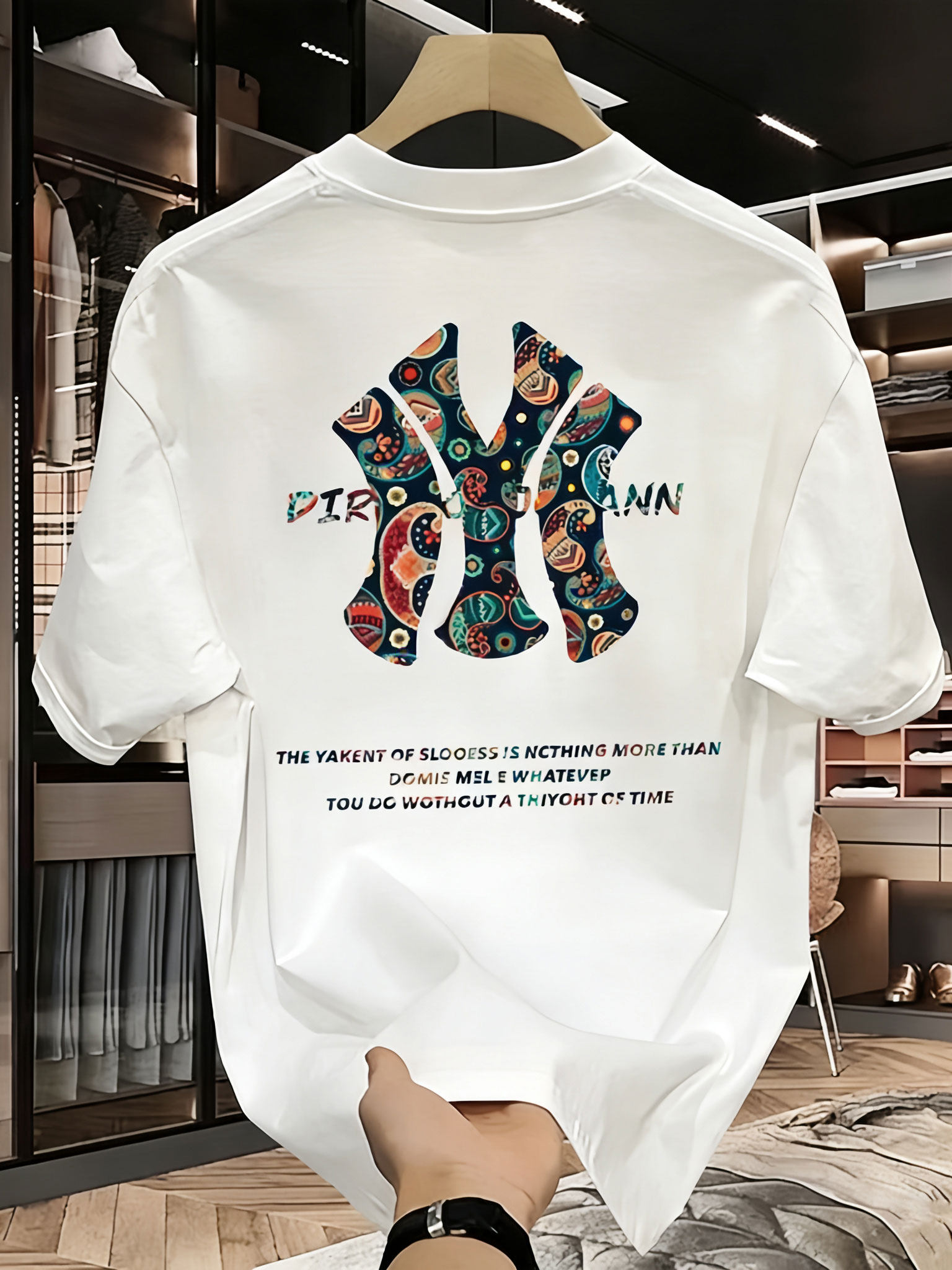 メンズサマープリントTシャツ - 高品質、カジュアル、多用途、トレンディなルーズフィットTシャツ