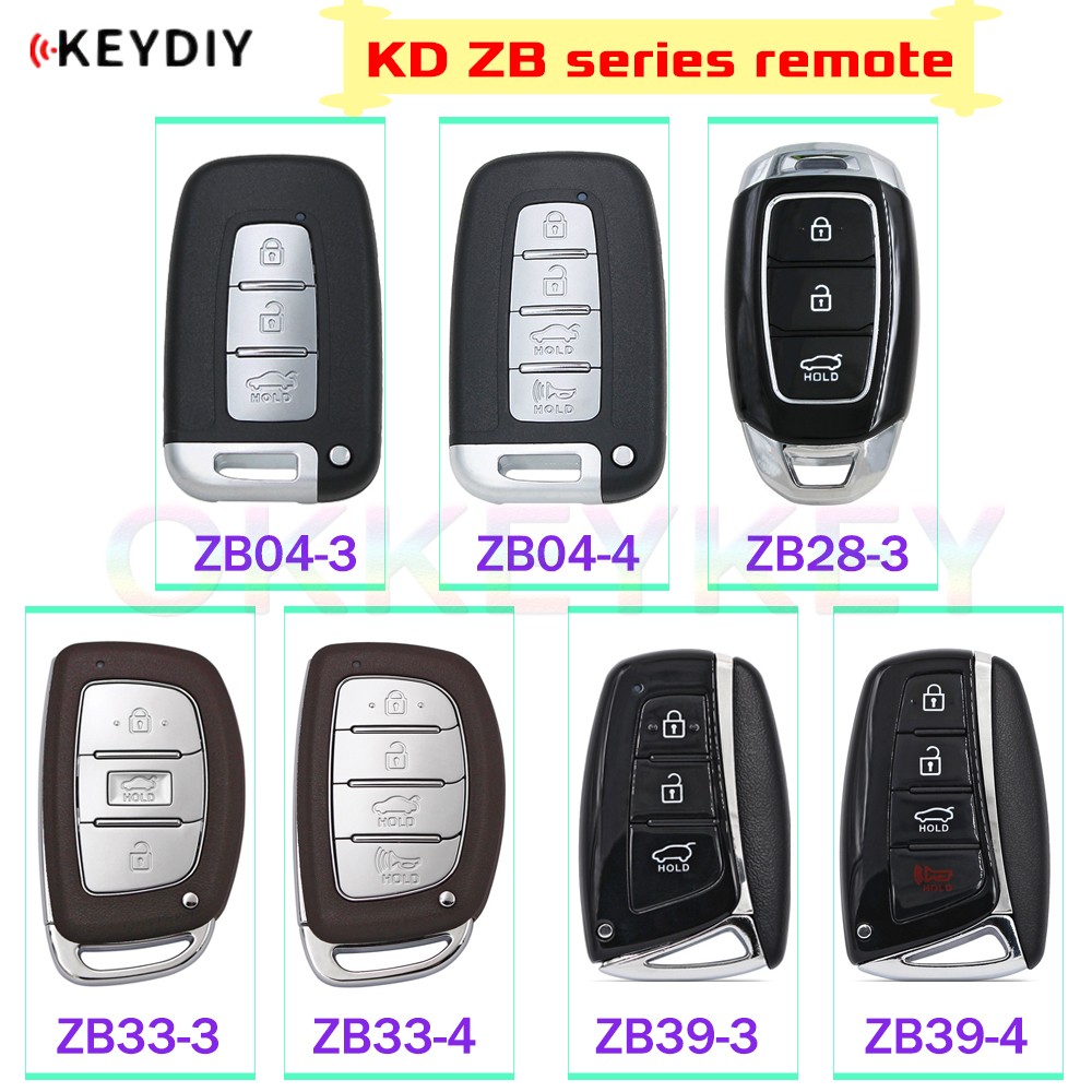 KEYDIY ZB シリーズユニバーサルスマートキー ZB04-3 ZB04-4 ZB28 ZB33-3 ZB33-4 ZB39-3 ZB39-4 用 KD-X2 KD-X4 KD-MAX ヒュンダイスタイル