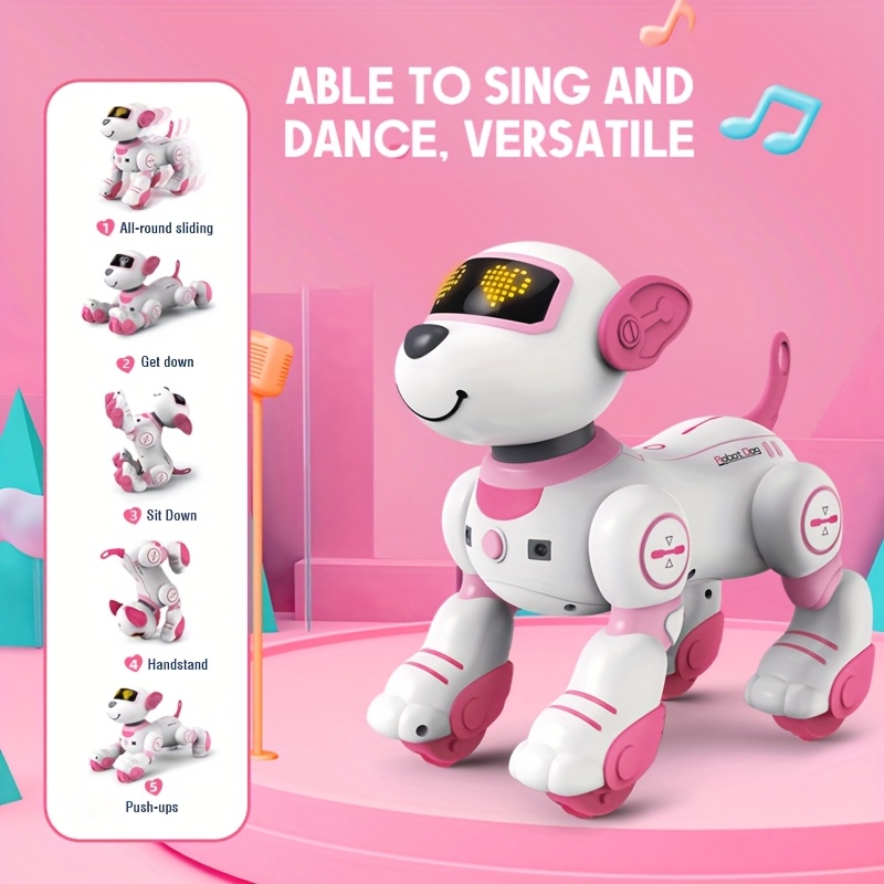 インテリジェントロボット犬リモコン電子歌うダンスフォロースマートインタラクティブスタント音楽おもちゃプログラマブル子犬子供ギフト