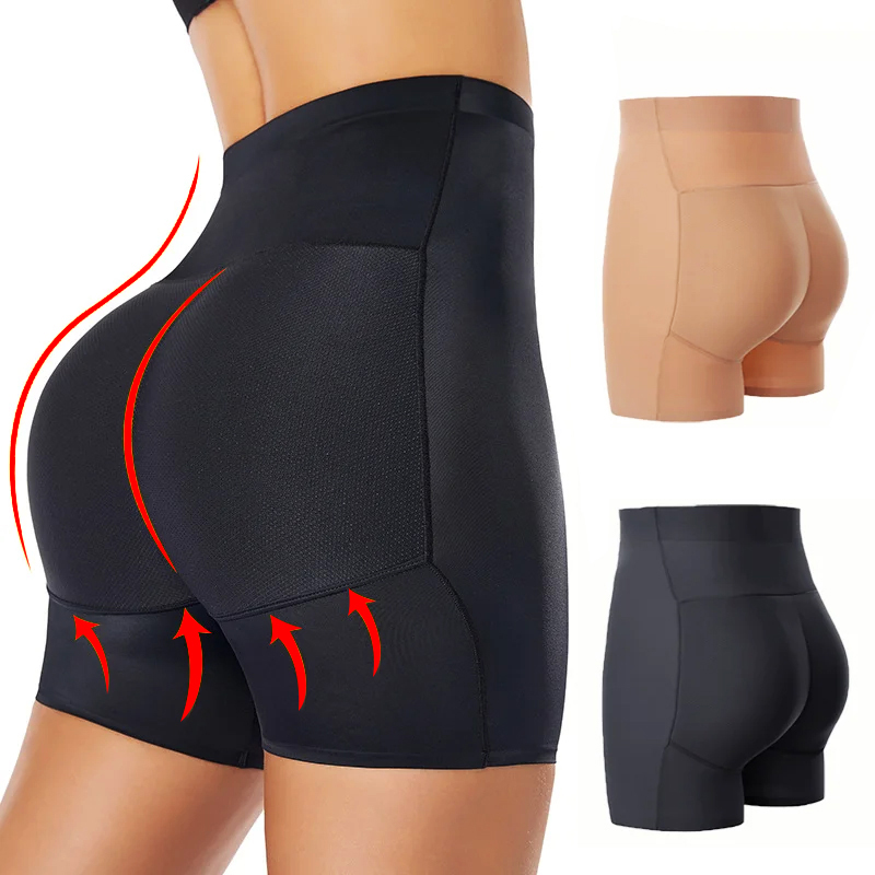 ハイウエスト偽尻パンティー女性痩身バットリフターパッド入りプッシュアップヒップエンハンサーシェイプウェアボディシェイパーショーツ下着