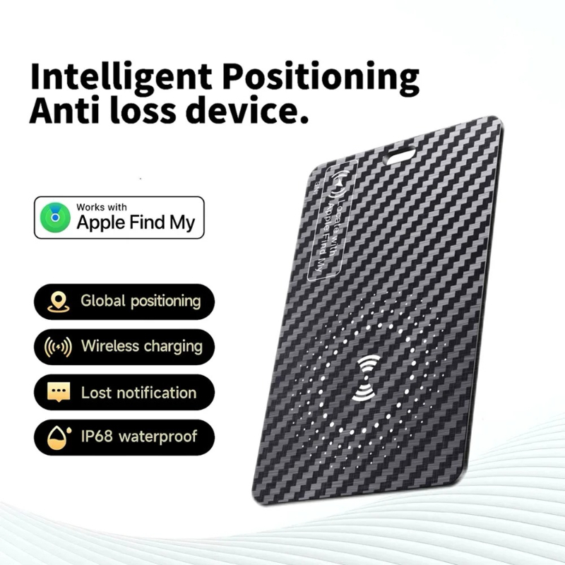 ウォレットトラッカー充電式追跡カードApple Find My APPと互換性のあるBluetooth GPSトラッカー車/財布/パスポート/キー用