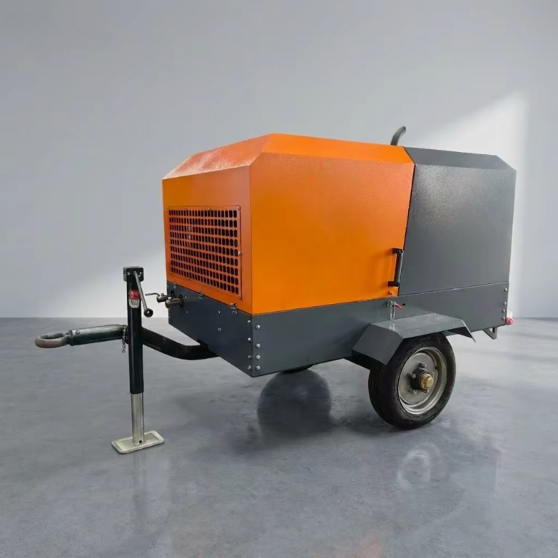 高圧ディーゼルエアコンプレッサー 12m3/min 18Bar 118kW 井戸掘削および DTH ドリルリグ用
