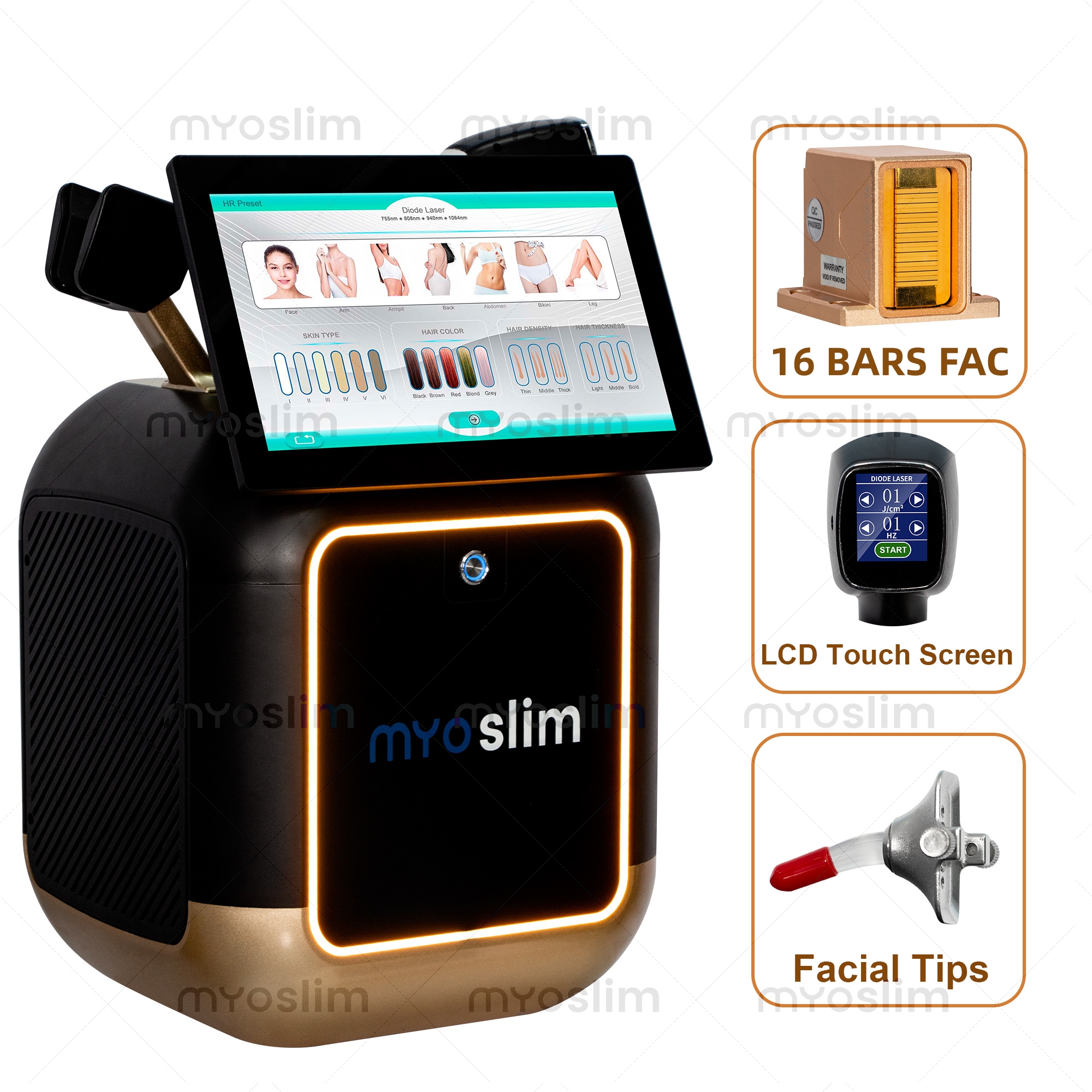 4 Wavelength 5000W 808nm Lase Diode Hair Removal Machine Icy Handle FAC TEC Permanent Painless Skin Firming Body Care Equipment