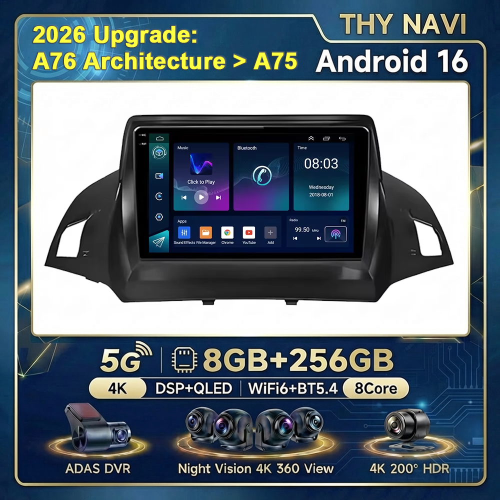 アンドロイド 16 フォード C-MAX 久我 2 エスケープ 3 2012-2019 自動車ラジオワイヤレス Carplay GPS ナビゲーション画面ステレオビデオツール BT