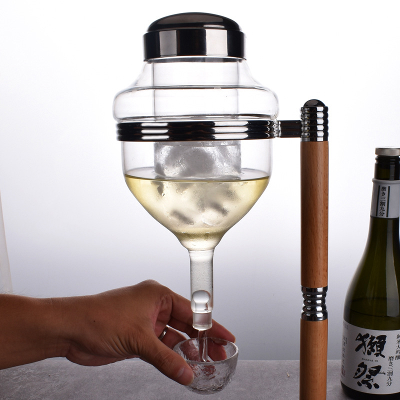 GIEMZA アイスワインラック ティーポット クーラー アルコール レストラン ディスペンサー ジャグ 日本酒 ウイスキー ウォッカ 高度なデキャンタ ティーポット