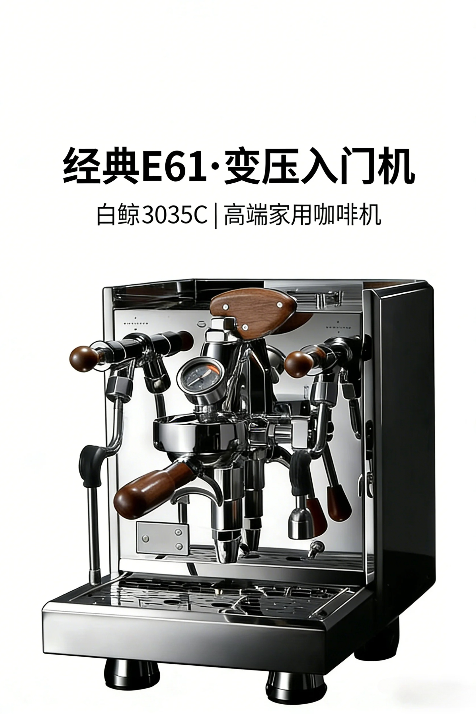 半自動コーヒーメーカー、3035A/B/C 濃度 E61 醸造ヘッド、半自動デュアルボイラー 15 バー振動ポンプ