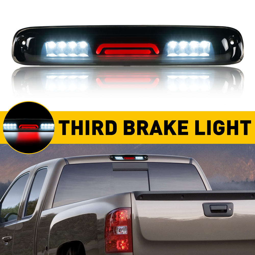 1 個 LED スモーク 3rd サードブレーキライト赤、白シボレーシルバラード 1500 2500 3500 1999-2006 GMC シエラスモークシェル