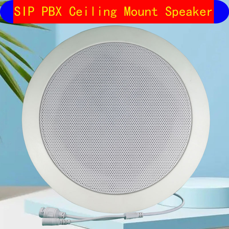 SIP 20W POE VoIP Onvif 天井スピーカー (教会 ABS DC 用)