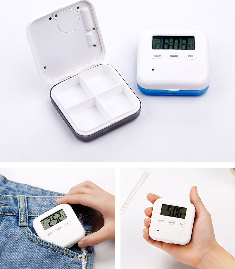 スマートピルボックスオーガナイザープラスチック収納ボックスコンテナポータブル薬ピルケースウィークリー応急処置キットテーブル用帽子