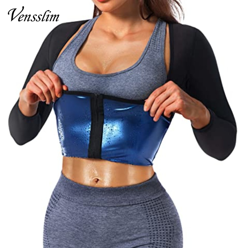 Vensslim 脂肪バーナーサウナスウェットジャケット女性痩身ウエストトレーナートップスサーモボディシェイパープッシュアップベスト腹トリマーコルセット