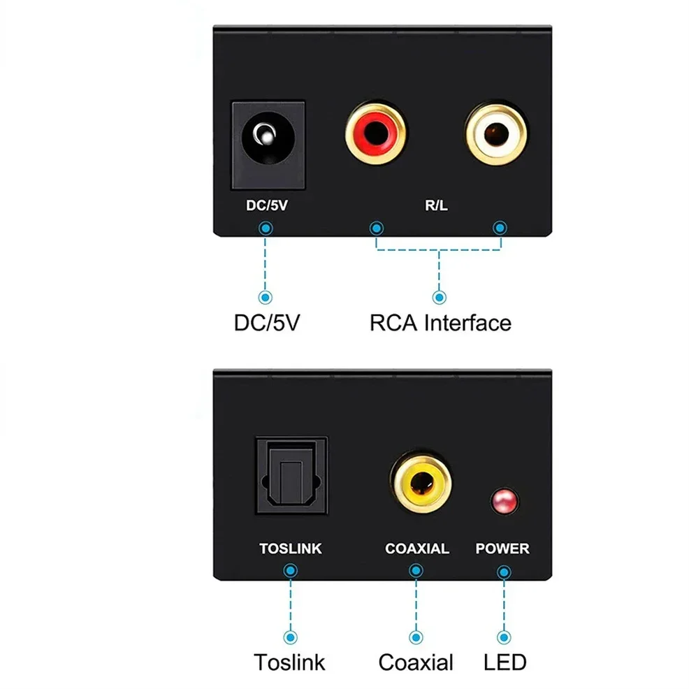 アナログ - デジタル オーディオ コンバーター アンプ デコーダー 光同軸 RCA Toslink オーディオ アダプター TV Xbox 用 SPDIF アダプター
