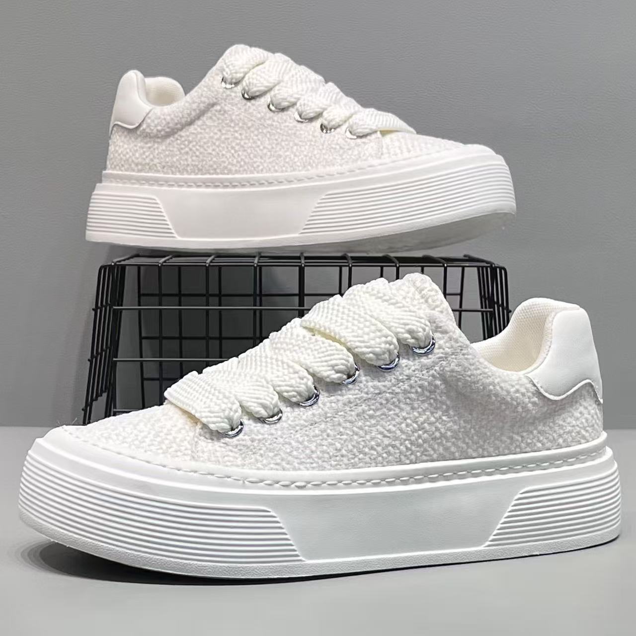 2026 New Men's Summer Sneakers Linen Grass Knit Comfortable Breathable Sports Shoes Fashion Thick Sole Walking Shoe Tenis Hombre