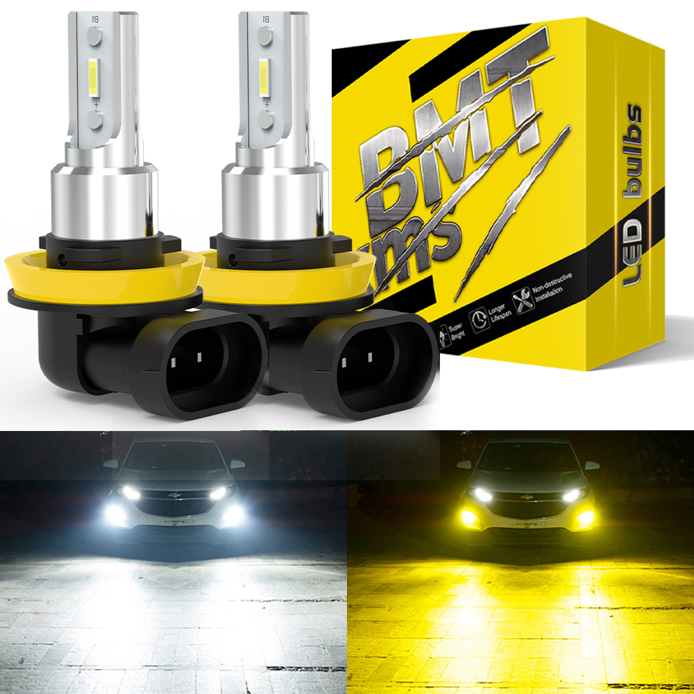 BMTxms Canbus H11 H8 LED フォグライト H10 H16 5202 PSX24W 2504 9006 HB4 9005 HB3 880 881 H27 LED 車 DRL ドライビングランプ ホワイト イエロー