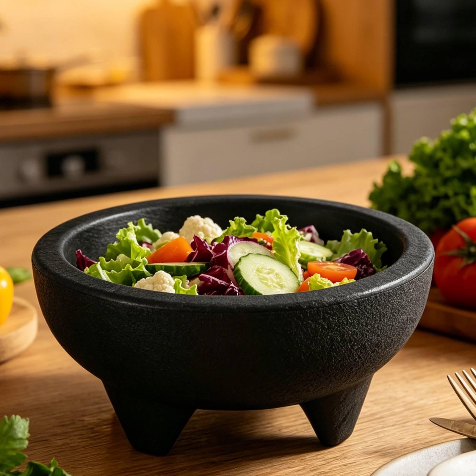 10オンス サラダボウル フェイクストーン Molcajete ボウル 食品 フルーツボウル コンテナ カフェ ホームパーティー ソース ディップ ナッツ 調味料 食事 ディナー用
