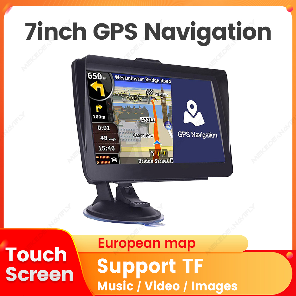 MEKEDE New Europe Car GPS Navigation 7 Inch 9 Inch Touch Screen GPS Navigator Truck Sunshade Sat Navi Map GPS Navigators