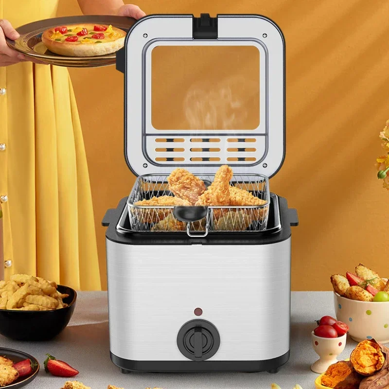 家庭用電気フライドポテトマシン You Tiao マシン 2.5L 家庭用ステンレス鋼フライヤー 220 V/1000 ワット統合自己加熱電気