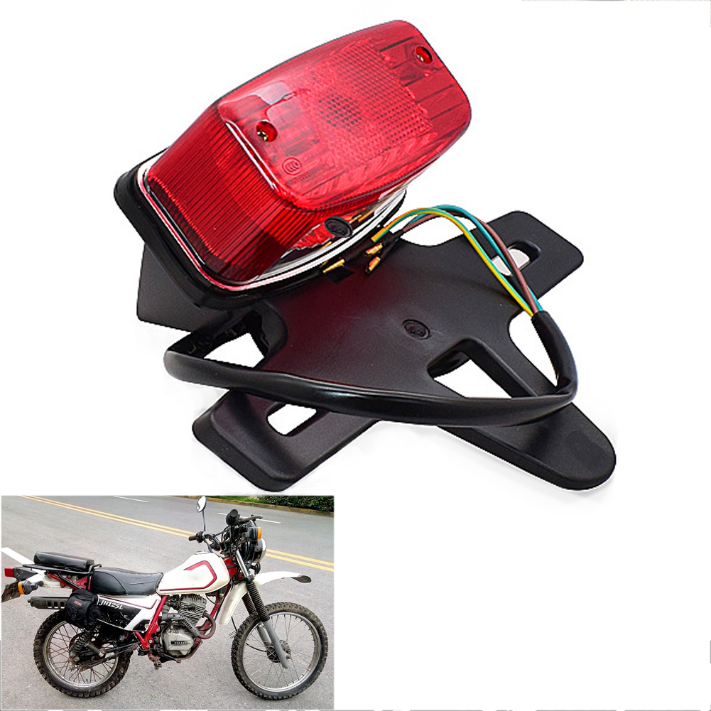 12V オートバイテールランプリアテールライト嘉陵ホンダ JH125L JL125 DirtBike モトクロスリアブレーキストップライト XL125 ユニバーサル