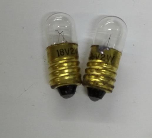 E10 E12 18V 2W インジケーターバルブ（機械など用）