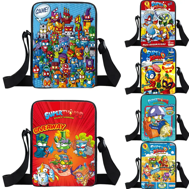 スーパー Zings キッズショルダーバッグ少年少女漫画スクールバッグ Superzings 子供クロスボディバッグ防水バッグスナック用