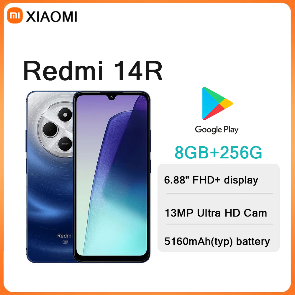 Redmi 14R 6.88 "120Hz スクリーン Android 電話 8 ギガバイト 256 ギガバイト 13MP カメラ 5160mAh ビッグバッテリーデュアル SIM 2026 新着携帯電話