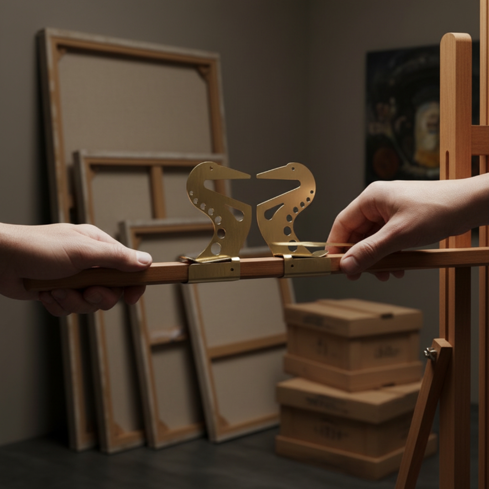 アーティスト ハンドレスト ブリッジ 調整可能なアーティスト ブリッジ ハンド レスト アート サプライ アーティスト、描画用の曲面金属クランプ ブラケット