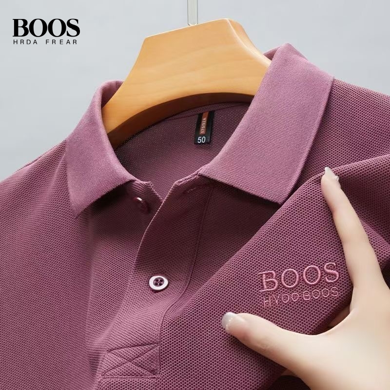 新しいメンズ高品質刺繍ロゴ半袖ポロシャツ、夏のファッションカジュアル通気性クール Tシャツトップ