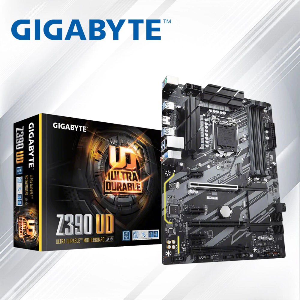 新しいギガバイト GA Z390 UD マザーボード LGA 1151 Z390 デスクトップメインボード M.2 nvme PCI-E X16 ボックス付き