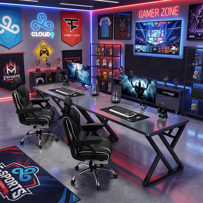 モダンでシンプルなコンピューターデスク、ホームベッドルーム、ゲームデスク、学生寮のオフィスデスク、ワークステーション用のライティングスタディテーブル。