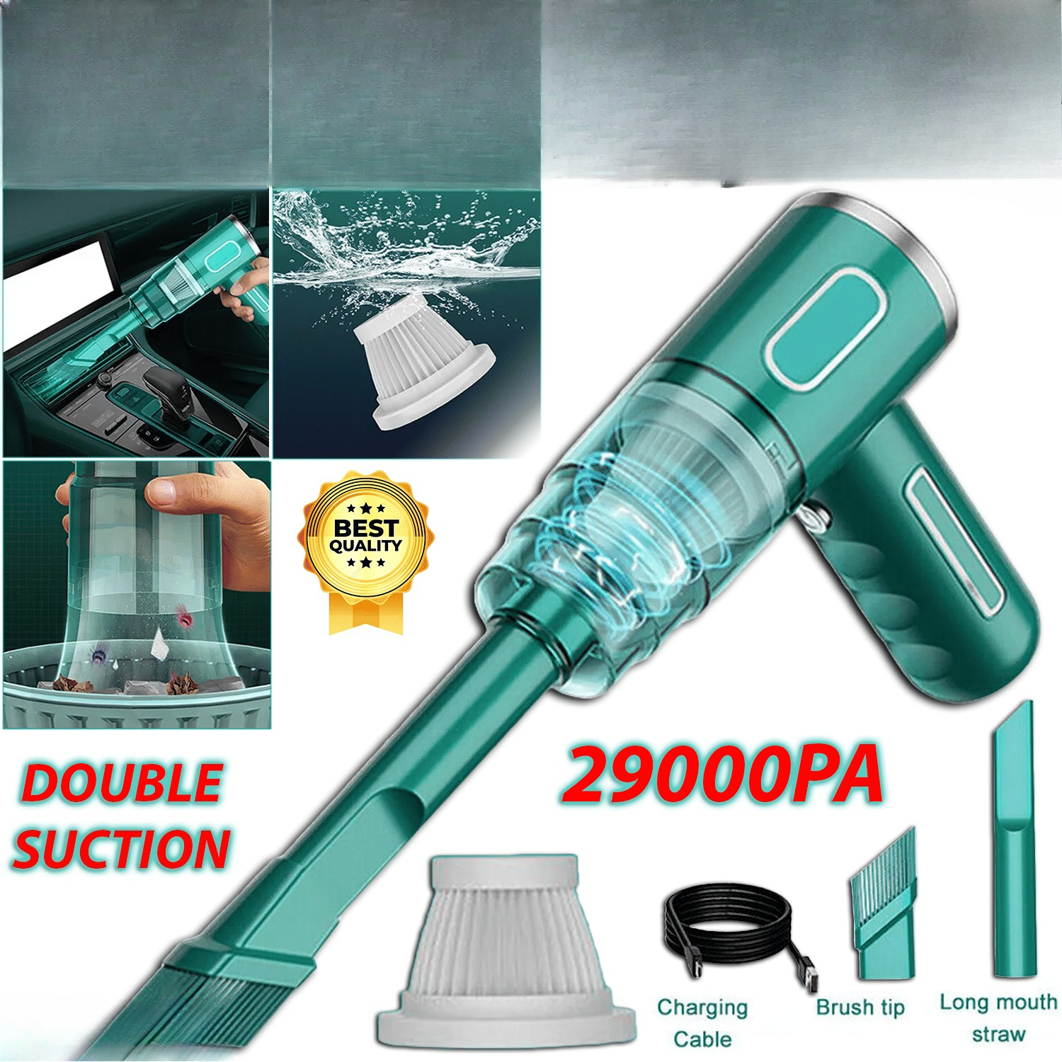 29000PA Cordless Hand Held Vacuum Cleaner Mini Portable Car Auto Home Wireless