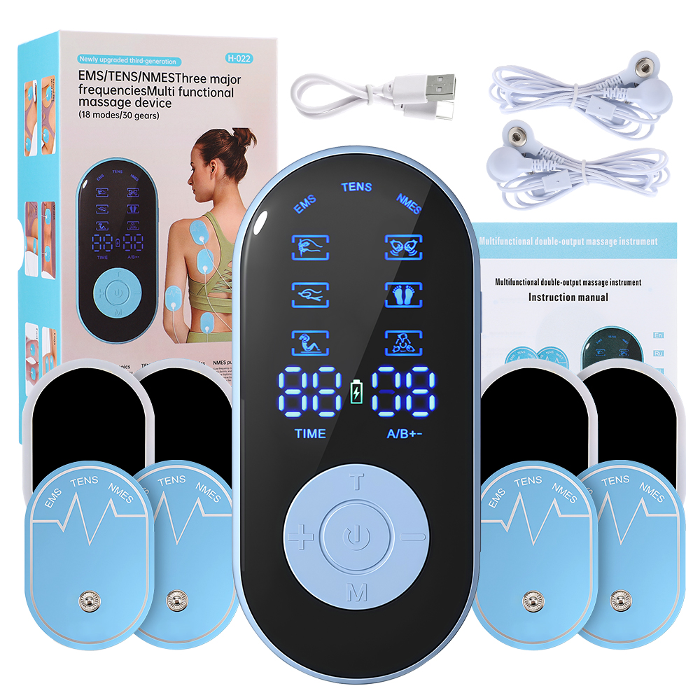EMS Tens NMES 筋肉刺激装置 18 モード 30 強度レベル ミニ全身マッサージャー デジタル筋肉リラクゼーション マッサージツール