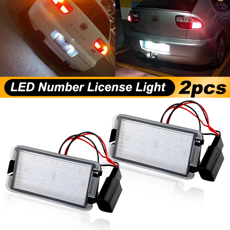LED ナンバープレートランプシートアルテアアローザコルドバ MK1 MK2 イビサレオン 1M トレド 5P ホワイトナンバープレートライトアセンブリ 5P0943021