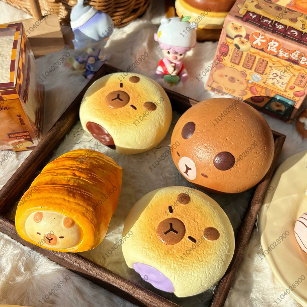 カピバラベーカリー スローライジング スクイーズ カピバラ おもちゃ パン ペストリー ケーキ スクイーズ ストレス リリーフ ハンド リラックス ギフト ソフト リバウンド