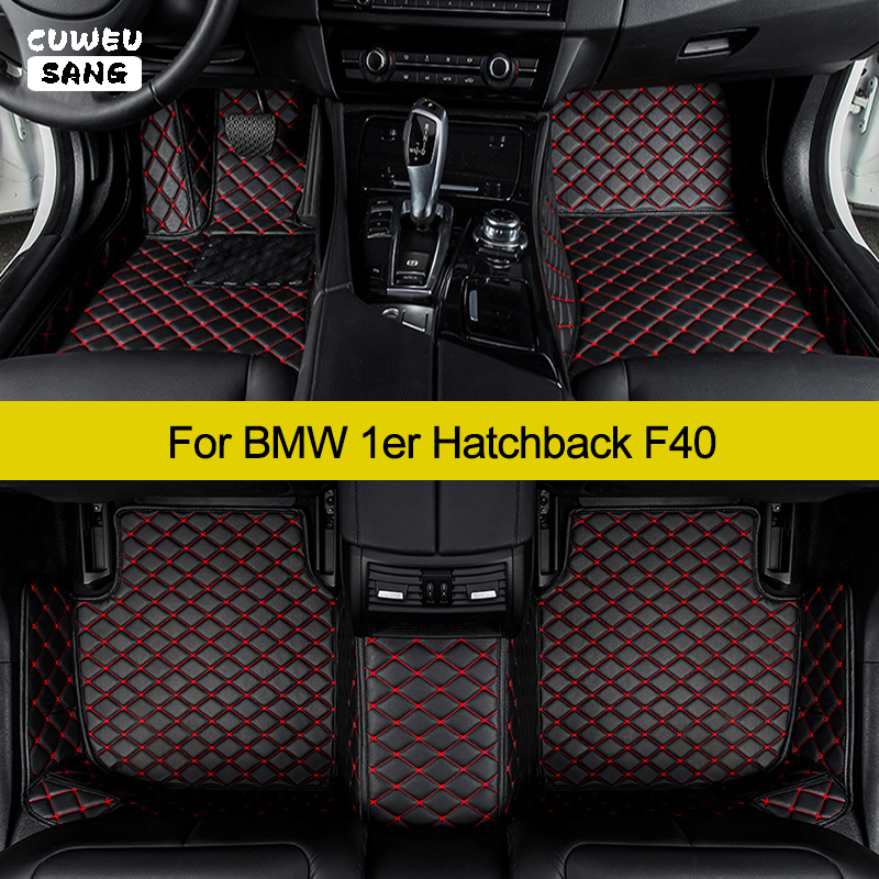 CUWEUSANG カスタム車のフロアマット BMW 1er ハッチバック F40 2019-2023 118-128 自動車カーペット Foot Coche Accessorie