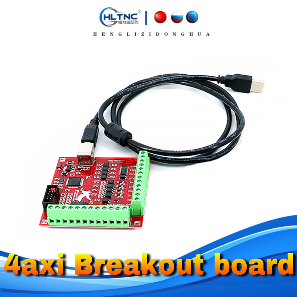 ブレークアウトボード CNC USB MACH3 100Khz 4 軸インターフェースドライバーモーションコントローラードライバーボードモーターコントローラー CNC 用 USB ケーブル
