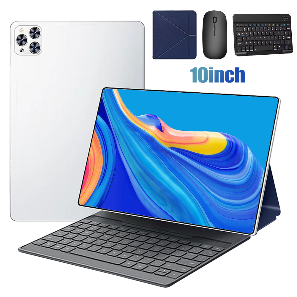 2026 新オリジナル 10 インチ Android タブレット PC 4K HD ディスプレイ 5G WiFi GPS Bluetooth デュアル SIM カード 5000mAh ロングバッテリーポータブルタブレットデバイスホームオフィス研究ゲームビデオエンターテイメント日常屋外