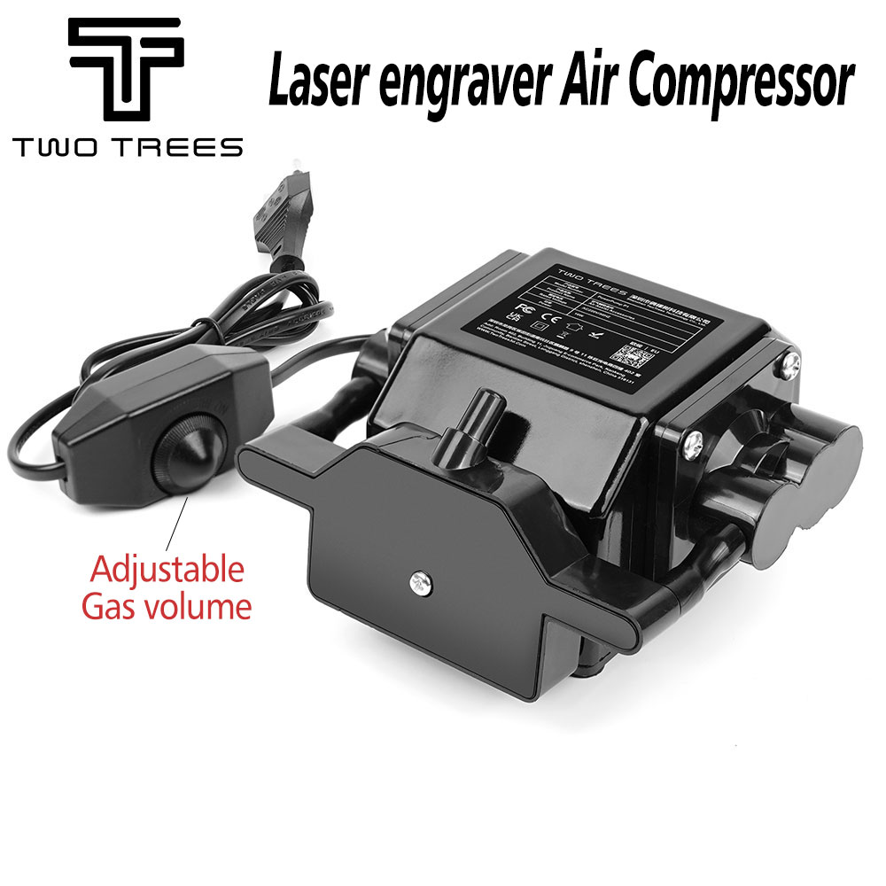 TwoTrees レーザー彫刻機エアコンプレッサーエアアシストポンプ 30L/分の空気出力付き CNC レーザー彫刻機用調整可能な速度低ノイズ