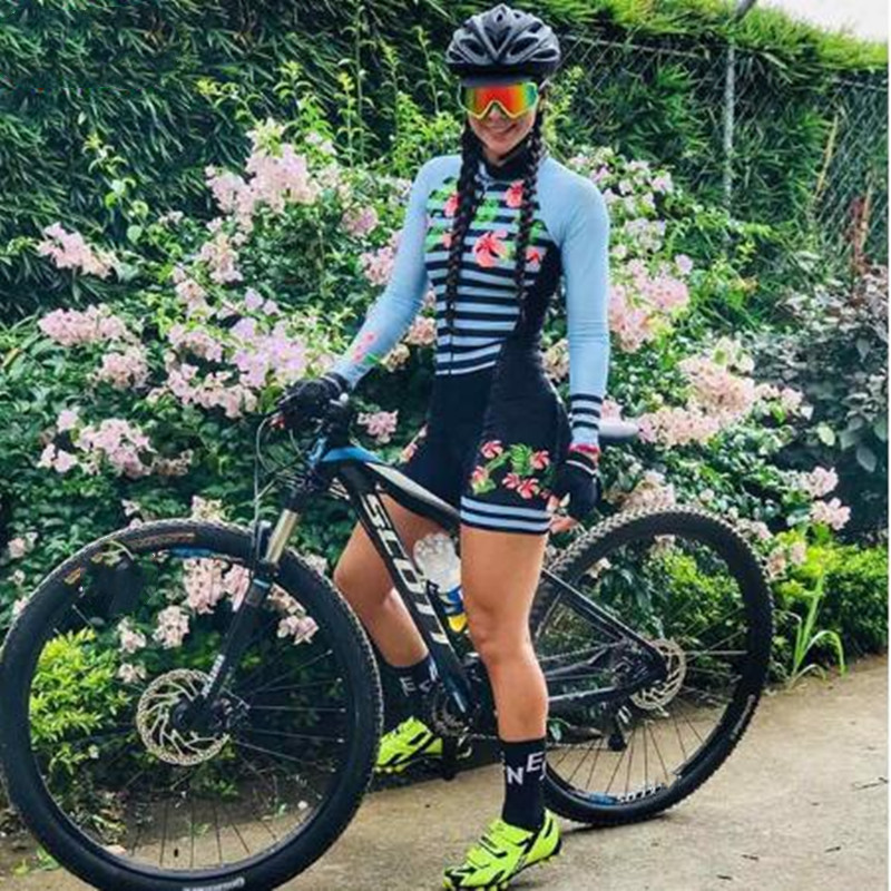 女性用長袖リトルモンキー GEL サイクリングスーツ 20D ワンピース競技セット - プロフェッショナルサイクリング作業服