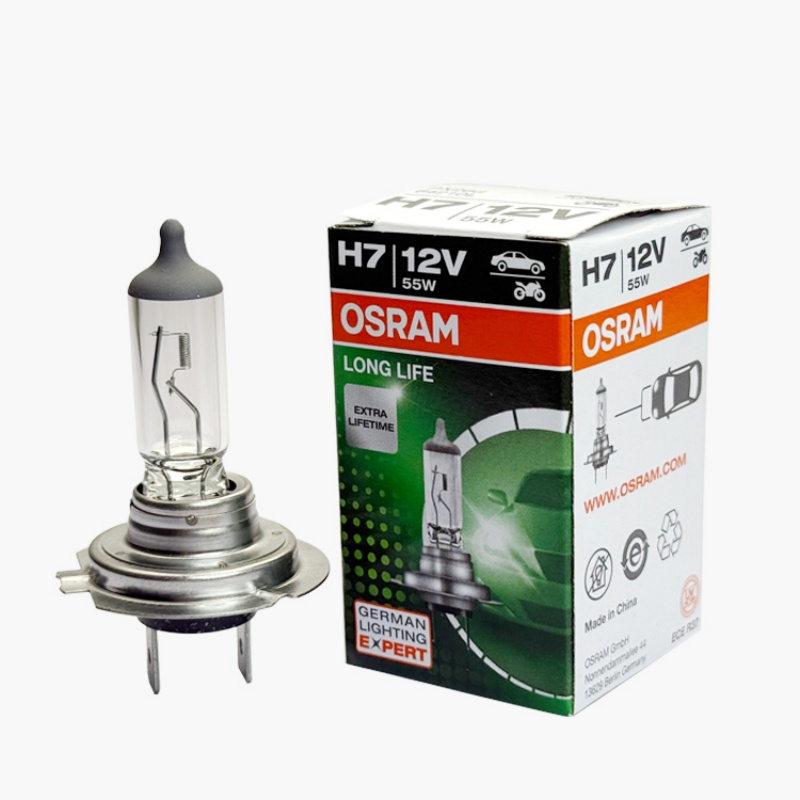 オスラム H7 オリジナルヘッドライトハロゲンランプ 64210L 12V 55W 標準ランプ 3200K OEM 品質の長寿命 2 ピース/ボックス